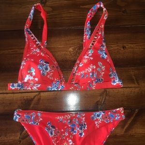 Orange floral bikini